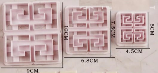 Grande Logo Versace Stampo Griffe Cutter. Set di 3 Stampi