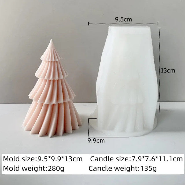 Albero di Natale Pino di 11.1 cm. Stampo in silicone anche per Candele