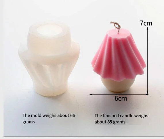 Lampada da tavolo di 7 cm. Stampo in silicone anche per Candele