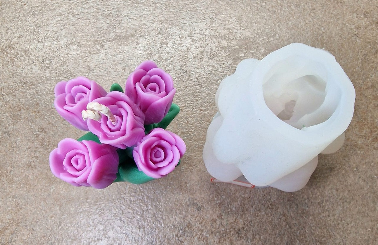 Bouquet Tulipani 1. Stampo in silicone anche per Candele.WORLD PRODUCTS SHOP