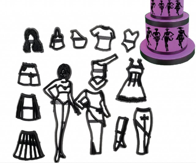 Vestiti e Lingerie Stampo Fashion. Set di 14 Stampi Patchwork Cutter