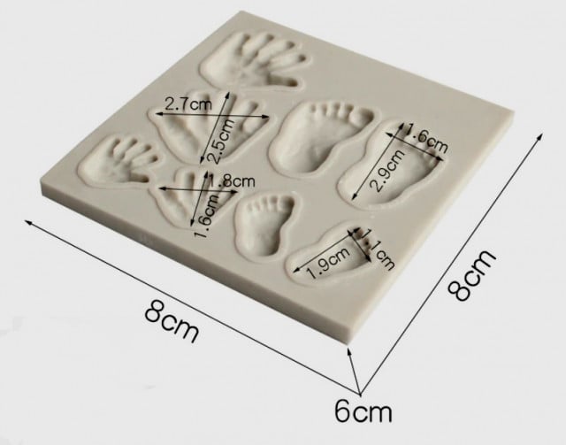 Piedi e Mani Bambino. Stampo in silicone