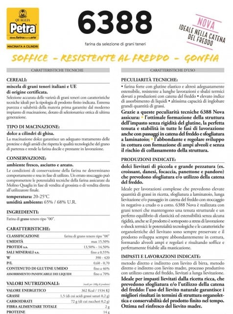 PETRA 6388. NOVA W 390-420 . Per impasti lievitati da laminare