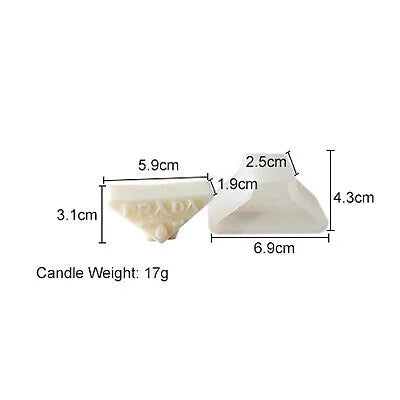Logo Prada di 5.9 e 12 cm. Stampo in silicone anche per Candele