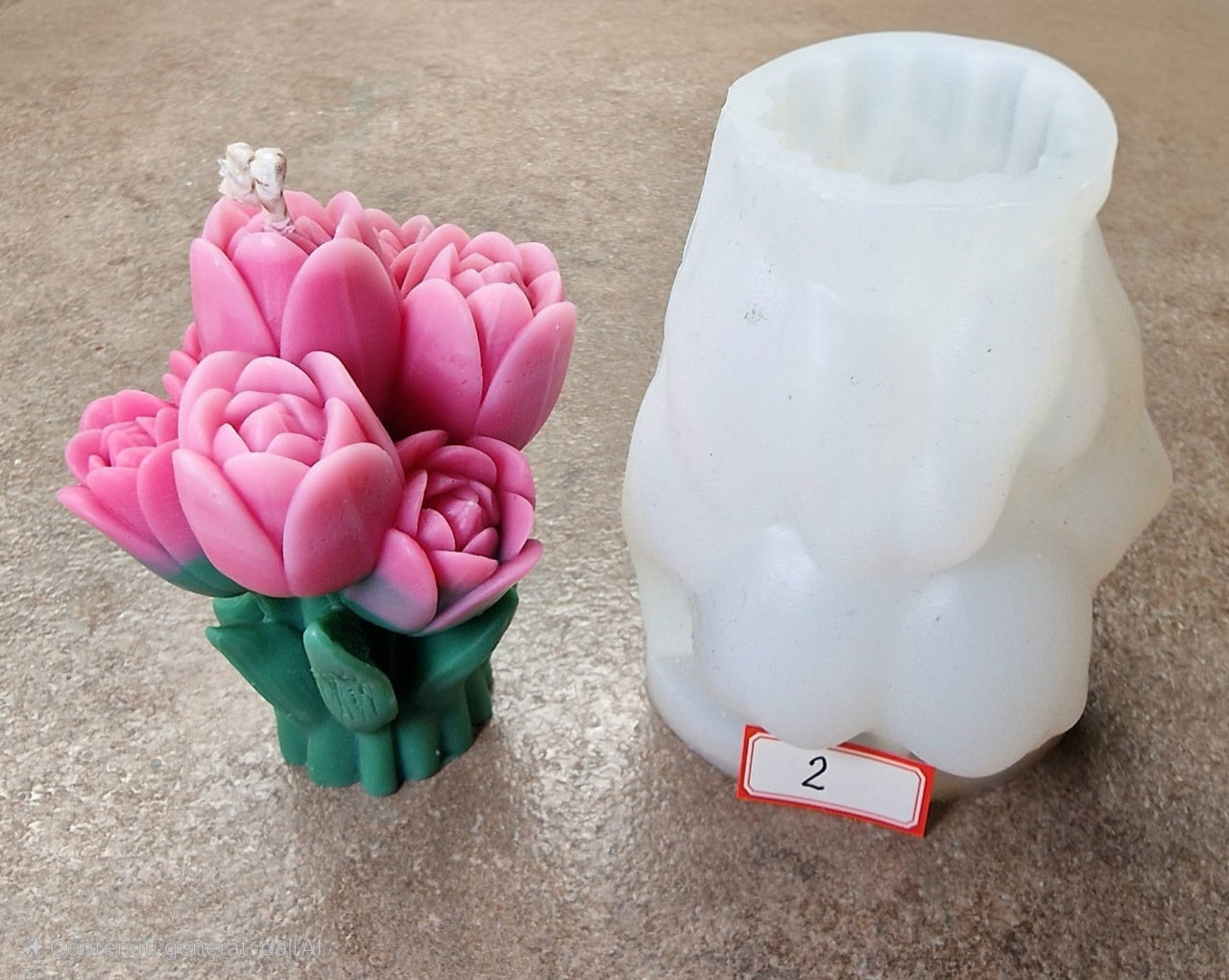 Bouquet Tulipani 2. Stampo in silicone anche per Candele
