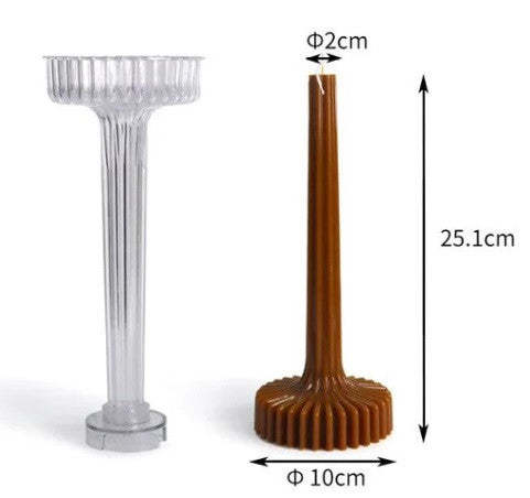 Set di 3 Vasi a Lampada lunghe 20-25 e 30 cm. Stampo in plastica anche per Candele