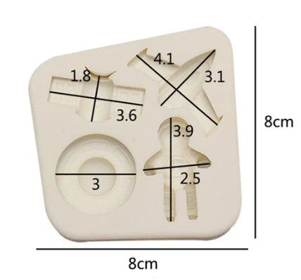 Astronauta Shuttle nello Spazio. Set di 3 Stampi in silicone