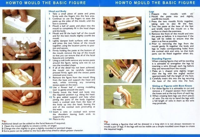 Figura di Uomo Donna e Bambino completi in 3/D. Set di 18 stampi in plastica