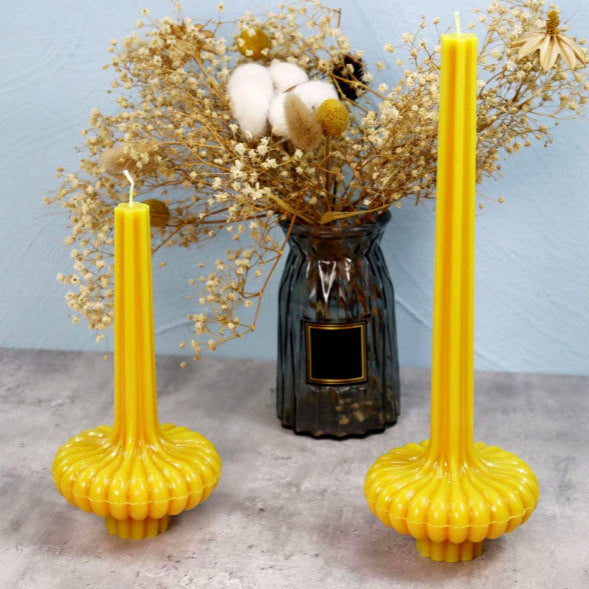 Set di 2 Vasi a Lampada lunghe 20 e 30 cm. Stampo in plastica anche per Candele