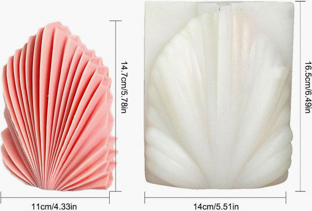 Grande Corallo dritto Stilizzato Geometrico di 14.7 cm. Stampo Mare anche per Candele