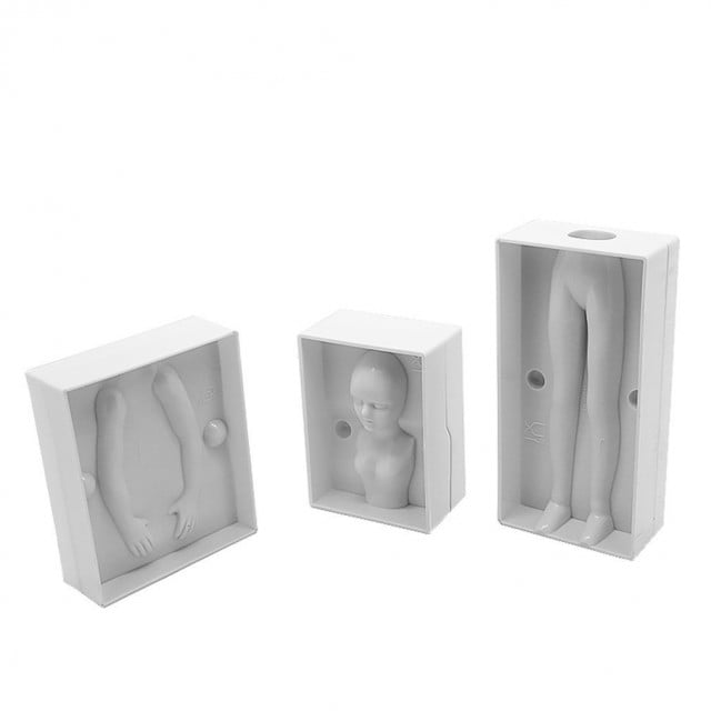 Figura di Donna completa in 3/D. Set di 6 stampi in plastica