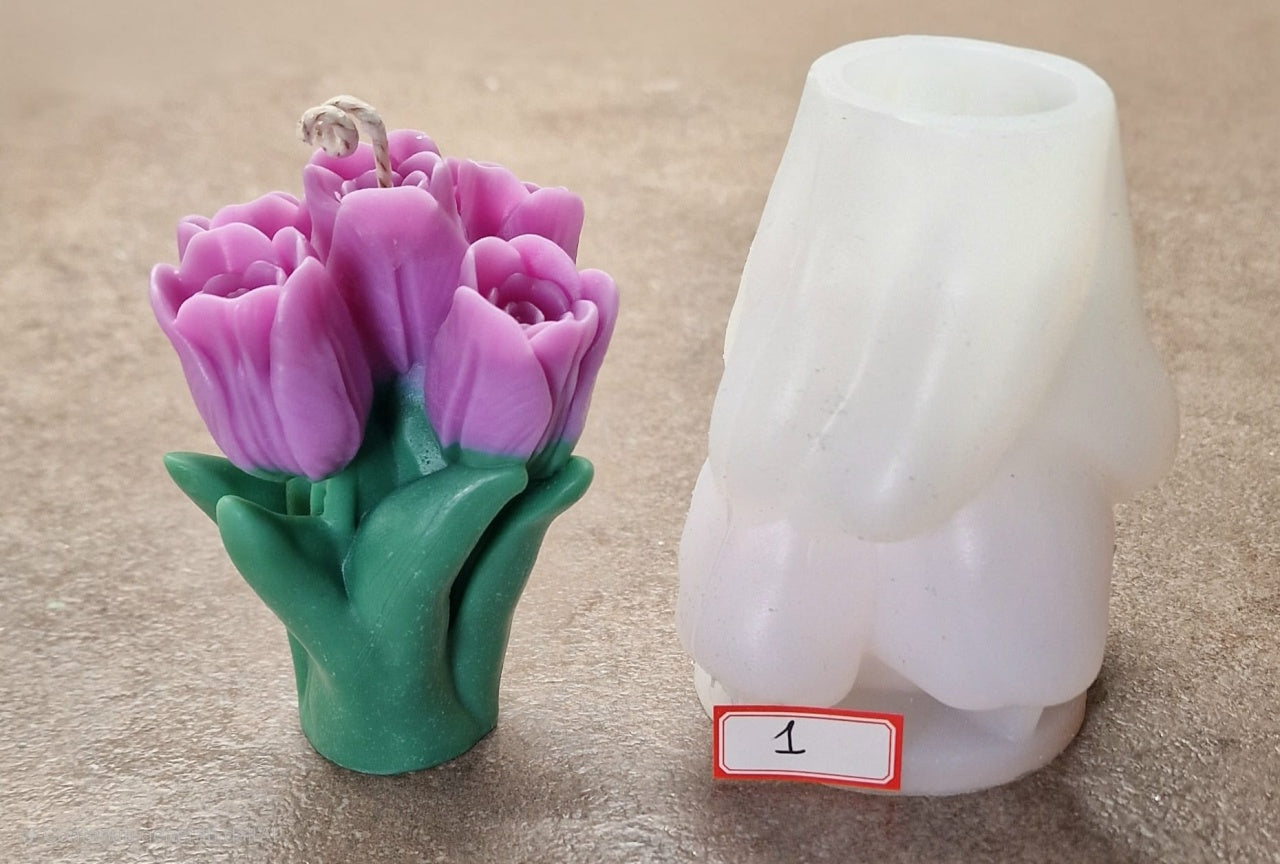 Bouquet Tulipani 1. Stampo in silicone anche per Candele.WORLD PRODUCTS SHOP