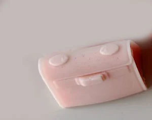 Mini Borsetta Logo Griffe Kelly Hermes di 5 x h6.5 x 2.2 cm. Stampo in silicone anche per Candele