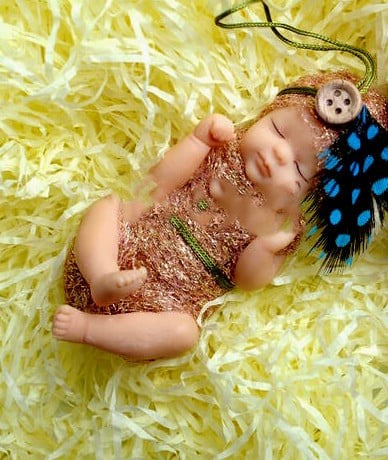 Neonato gomiti in alto. Stampo in silicone anche per Candele