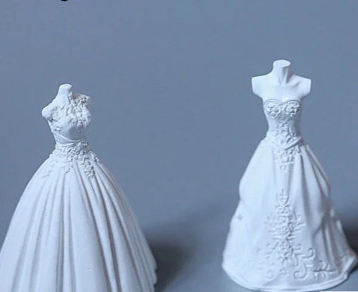 Abito da Sposa Principessa. Stampo in silicone anche per candele
