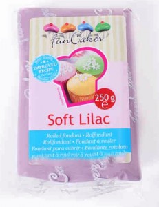 lilla.Pasta di zucchero FunCakes. 250 gr. soft lilla. Senza Glutine e Kosher