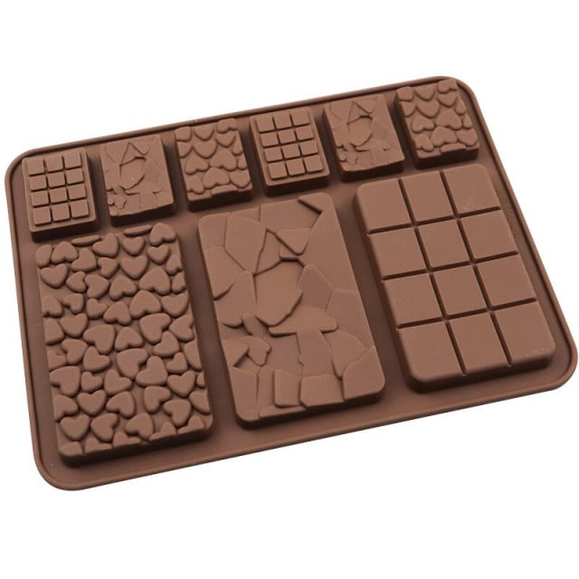 Fantastico Stampo di 9 forme in silicone per Cioccolato