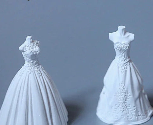 Abito da Sposa moderno. Stampo in silicone anche per Candele