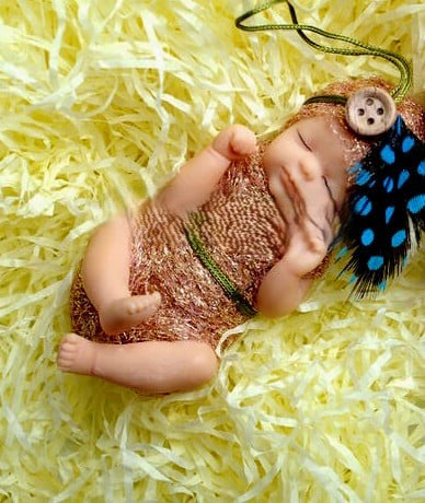 Neonato gomiti in alto. Stampo in silicone anche per Candele