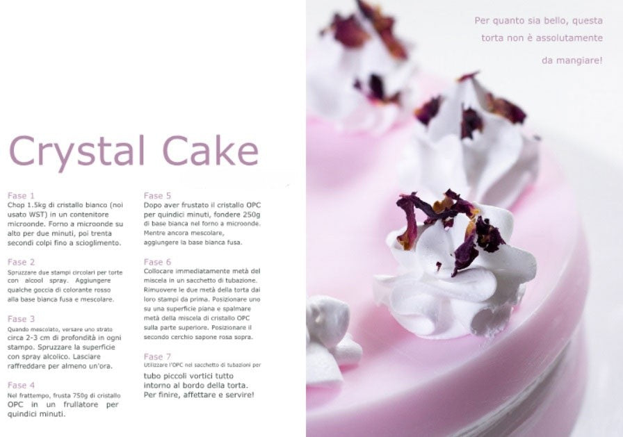 Crystal OPC. Schiuma Burro da bagno cosmetica. Melt and Pour