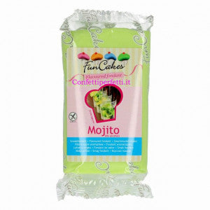 Aromatizzata al MOJITO senza alcool. Pasta di zucchero FunCakes. 250 gr.Senza Glutine