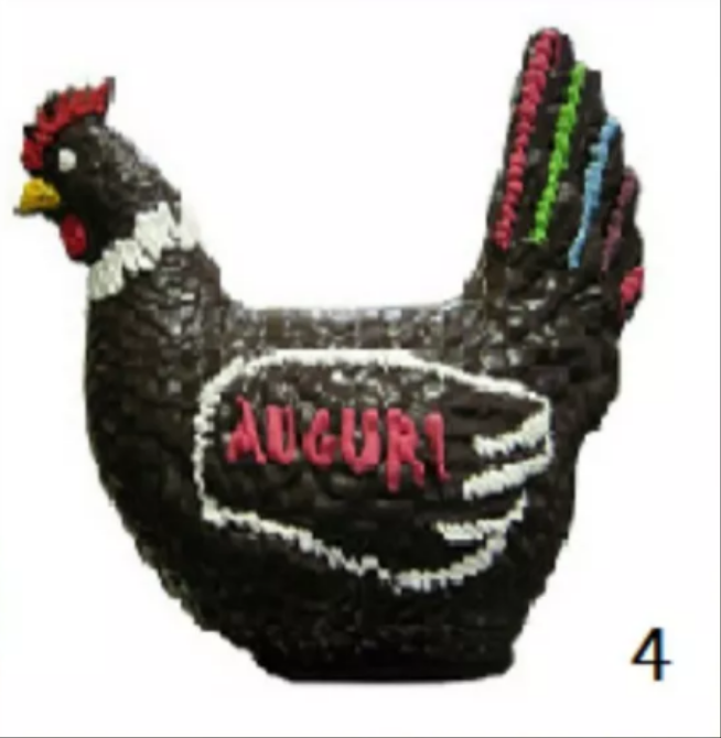 Gallo e gallina di pasqua di cioccolato. World products shop.