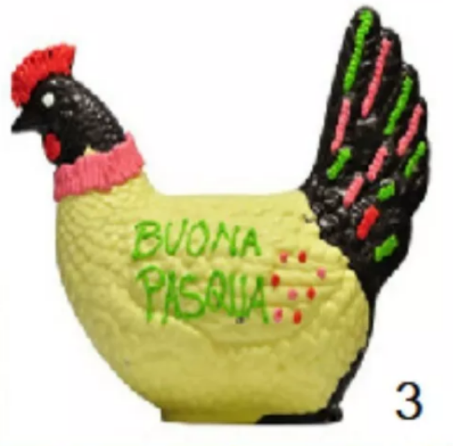 Gallo e gallina di pasqua di cioccolato. World products shop.