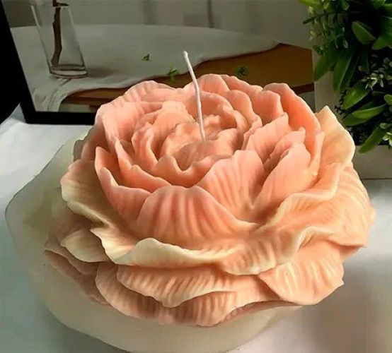 Grande Peonia di 15.3 cm. Stampo in silicone anche per Candele. WORLD PRODUCTS SHOP