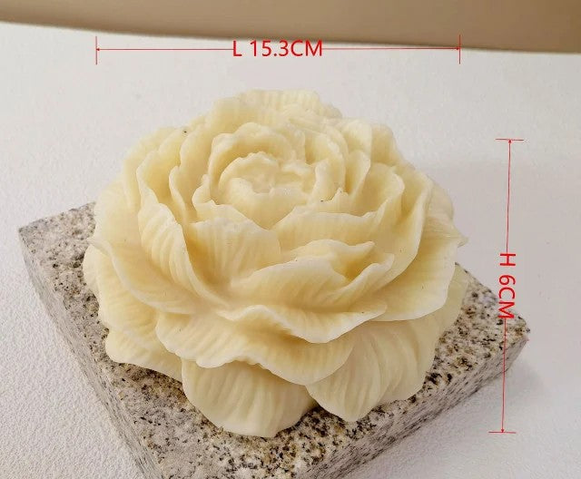 Grande Peonia di 15.3 cm. Stampo in silicone anche per Candele. WORLD PRODUCTS SHOP
