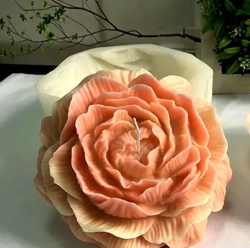 Grande Peonia di 15.3 cm. Stampo in silicone anche per Candele. WORLD PRODUCTS SHOP