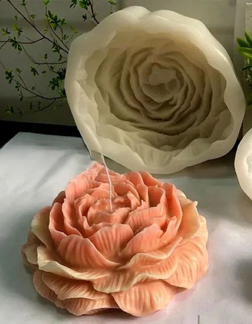 Grande Peonia di 15.3 cm. Stampo in silicone anche per Candele. WORLD PRODUCTS SHOP