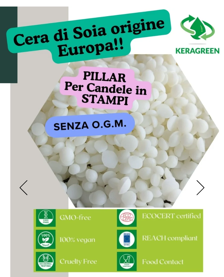 Stampi. Cera Soia Pillar EUROPA per Candele
