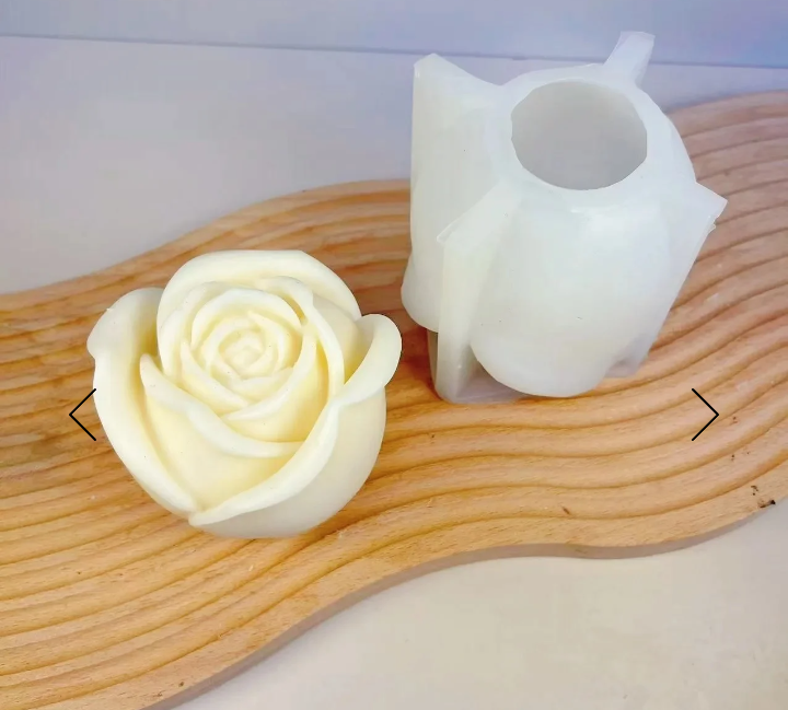 Grande Bocciolo Rosa di 12 cm. Stampo in silicone anche per Candele