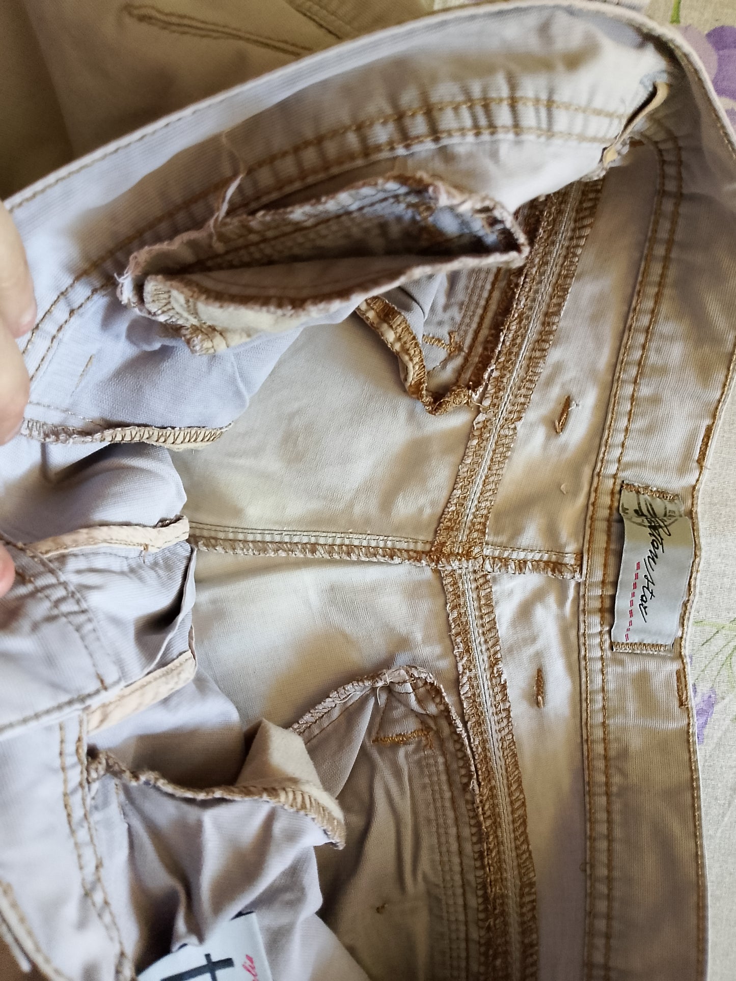 Pantalone Uomo.BEIGE. Pantaloni Eleganti. Tg54