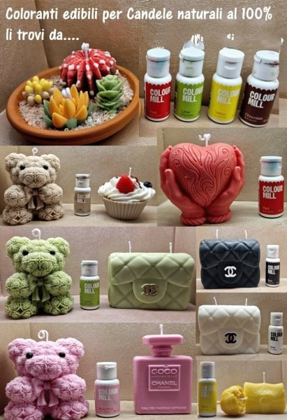 Mill. Coloranti NATURALI per Candele in oltre 60 tonalità