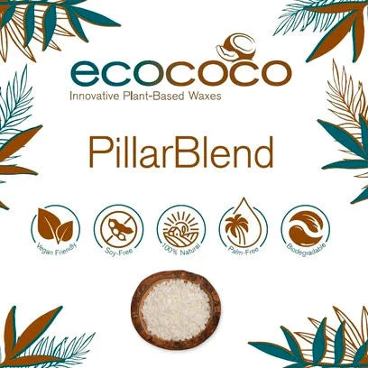 EcoCoco Pillar per Stampi. Cera di Cocco per Candele. WORLD PRODUCTS SHOP