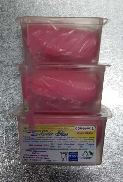 Rosa Nuova Gum Paste. Color Glass per modellare in 3/D. Senza Glutine.