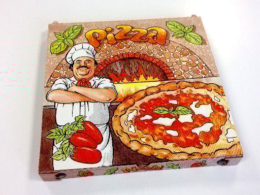 Set di 5 Scatola Pizza con stampa Pizzeria