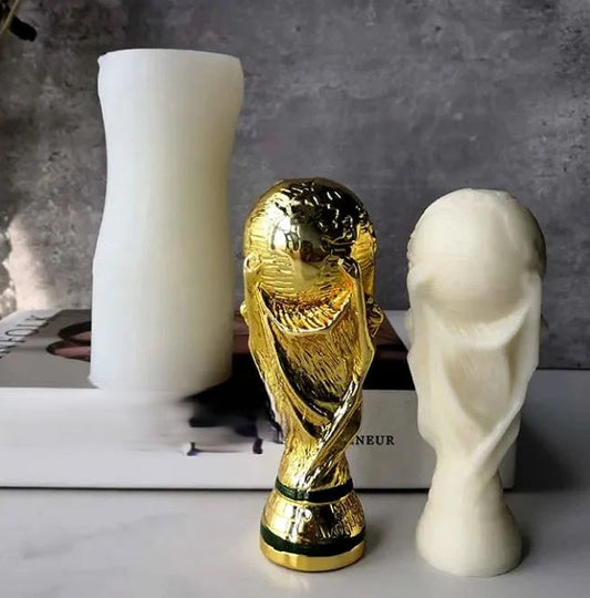 Coppa del Mondo di Calcio di 12.5 x 4.5 cm. Stampo in silicone anche per Candele