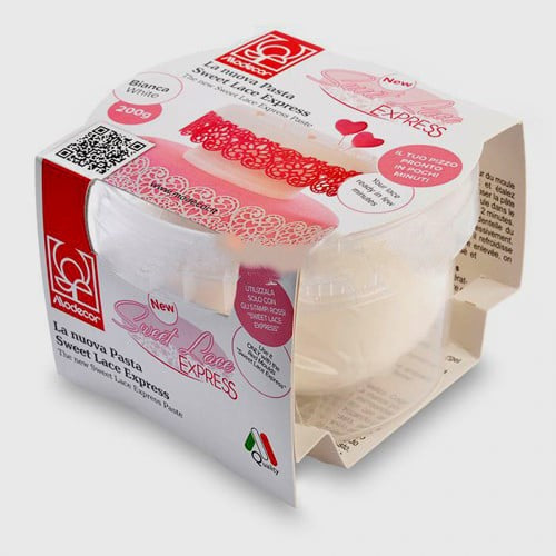 Pasta Sweet Lace Express Bianca per Pizzi In Zucchero. 200 gr. Modecor