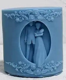 Sposi e Matrimonio. Stampo di 8 cm in silicone anche per Candele