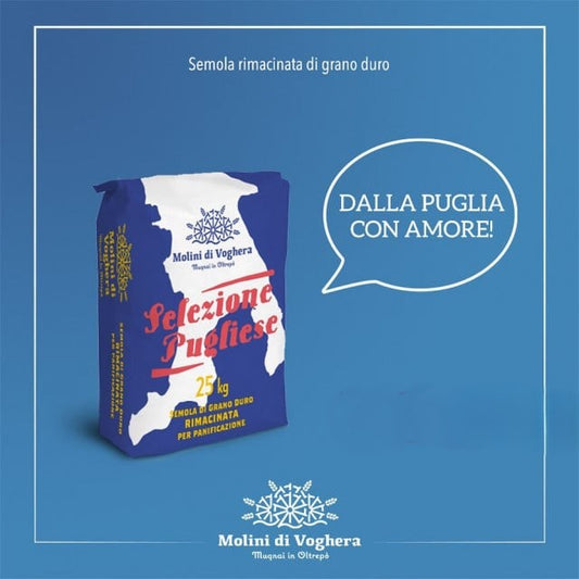 5 Kg. Semola Rimacinata Puglia di Grano Duro. Molino di Voghera