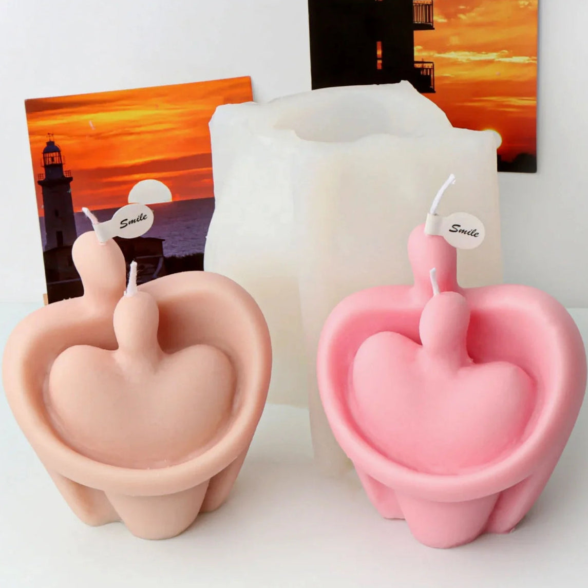 Innamorati. Stampo stilizzato in silicone anche per Candele