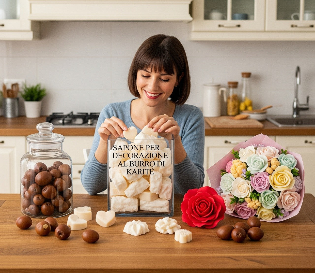 Burro di Karitè. Sapone Bianco da 1-3 e 6 Kg. Shea Butter. Base Melt and Pour