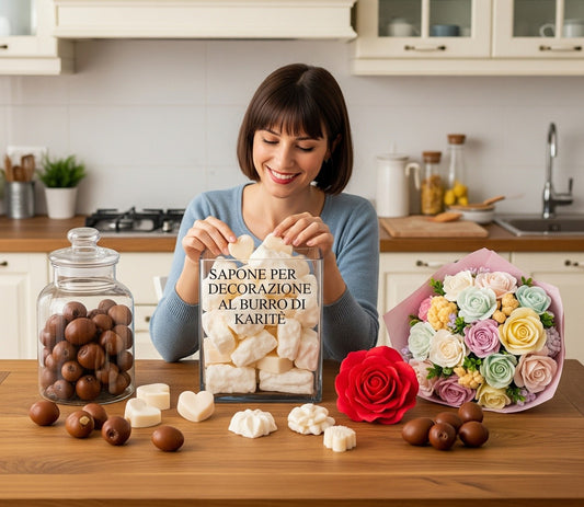 Burro di Karitè. Sapone Bianco da 1-3 e 6 Kg. Shea Butter. Base Melt and Pour