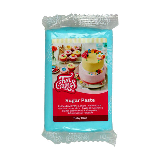 celeste baby blue. Pasta di zucchero FunCakes. 250 gr. Senza Glutine e Kosher