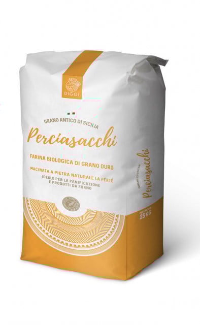Perciasacchi. Farina di grano Antico duro Biologica macinata a Pietra