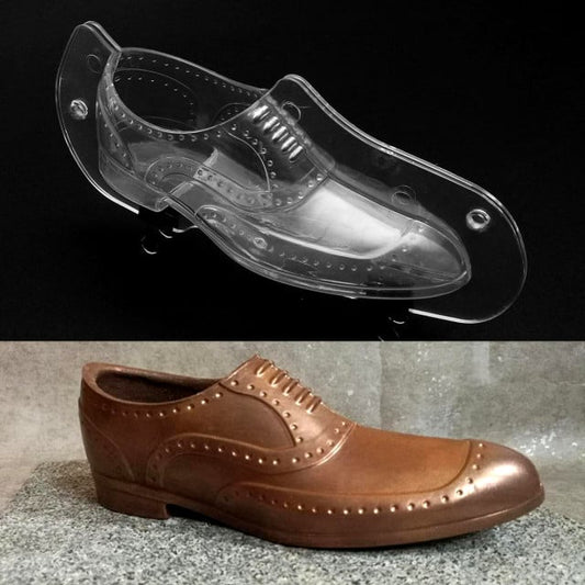 Elegante Scarpa Uomo. Doppio Stampo 3/D per Cioccolato in policarbonato rigido