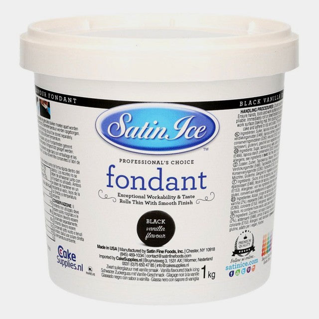 Pasta di zucchero SATIN ICE Bianca Crema di Burro in confezione da 1 Kg. Certificata Kosher. Gluten Free