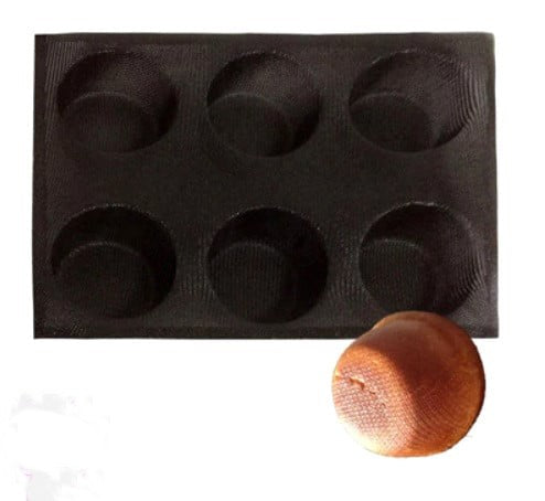 Stampo Microforato di 6 Muffin. In silicone e fibra di vetro